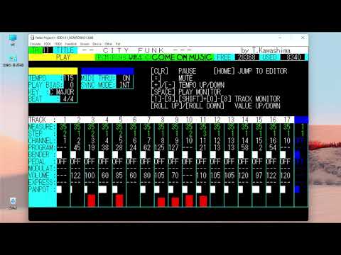 【MIDI】3 カモンミュージック RCM-PC98 + Roland CM-64 ミュージックデモ 3 タイトル：CITY FUNK