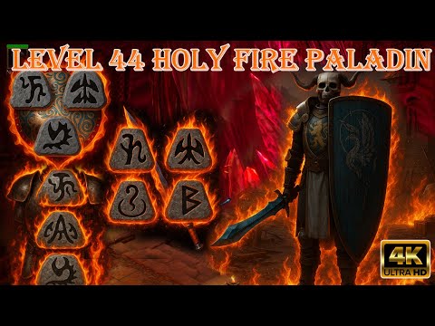 Insanely Strong Level 44 Holy Fire Paladin – Clears Monsters Fast | Diablo 2 Resurrected