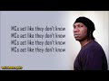 KRS-One - MC's Act Like They Don't Know (Lyrics)