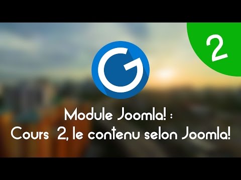 Formation IMM Module Joomla Cours tuto 2 le contenu selon Joomla