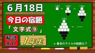 美しい別解求む！【数学】【解説あり】【毎日の習慣に】確実に力がつく良問｜【中学１年】文字式⑨