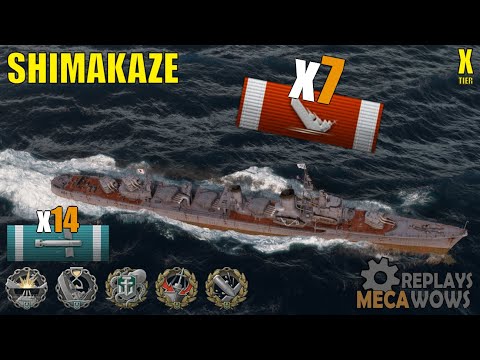 Shimakaze 7 Kills & 204k Damage | World of Warships Gameplay