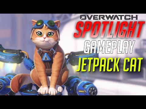 KarQ plays NEW HERO Jetpack Cat | Overwatch Spotlight