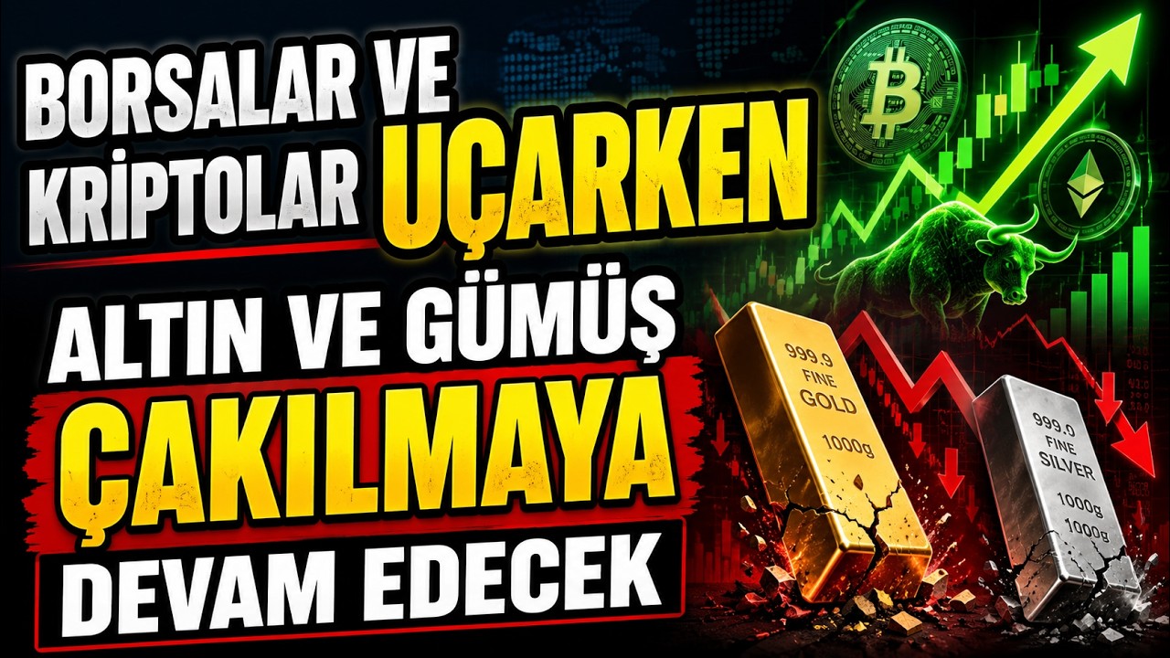 Borsalar ve Kriptolar Uçarken Altın ve Gümüş Çakılmaya Devam Edecek