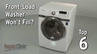 Front-Load Washer Won't Fill — Washing Machine Troubleshooting
