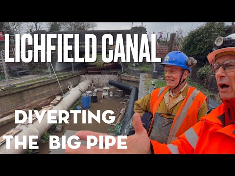 Lichfield Canal Diverting The Pipe Gallows Reach/Wharf @LHCRT 