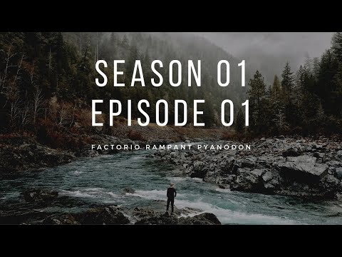 Factorio Rampant Pyanodon - S01E01 - Crashland. Pitch Black Night.