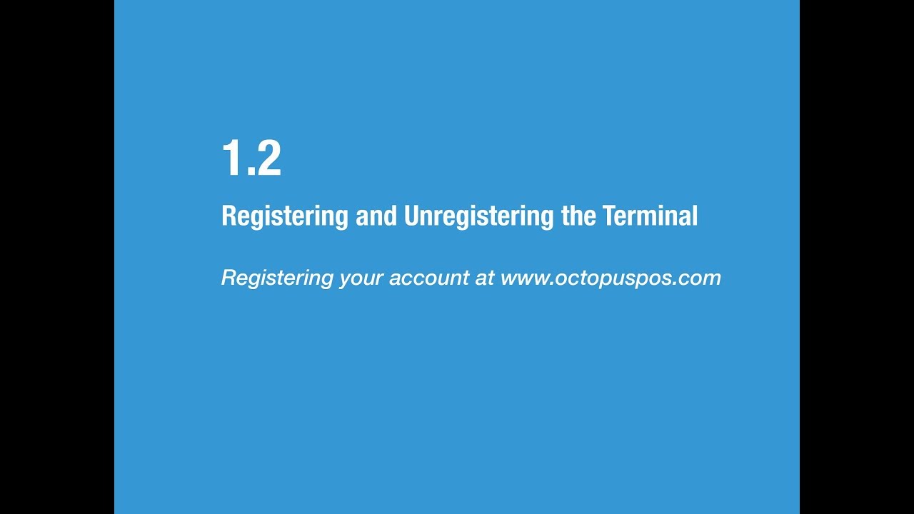 1 2 Registering and unregistering