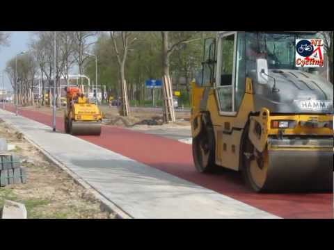 Changing a normal street to a cycle route, 's-Hertogenbosch NL