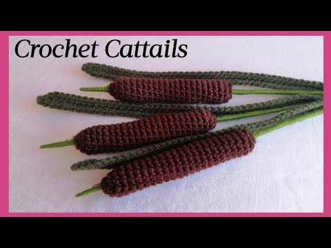 Crochet Cattails Plant or Typha Latifolia