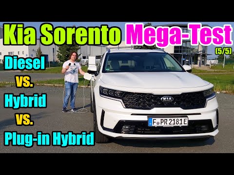 MEGA - TEST! Kia Sorento Diesel vs. Hybrid vs. Plug-in Hybrid Bericht Verbrauch Kosten und Vergleich