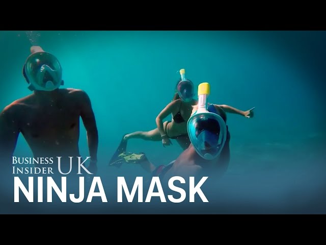 Full-face snorkel mask lets you breathe through your mouth