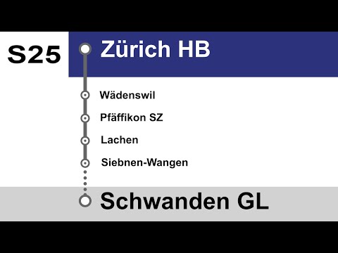 SBB (ZVV) Ansagen » S25 Zürich HB — Schwanden GL | Bauarbeiten | SLBahnen
