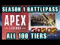 All 100 Tiers Apex Legends Battle Pass Season 1 With New Hero Added Octane