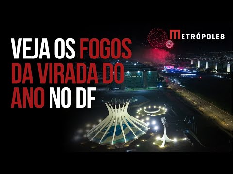 Feliz 2026! Veja imagens da queima de fogos em Brasília, DF