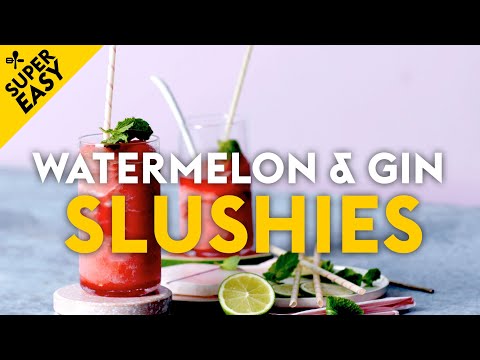 Watermelon and gin slushie cocktail recipe | delicious. Drinks