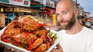 American Tries Suriname Fast Food!! Street Crab & Caribbean KFC!!