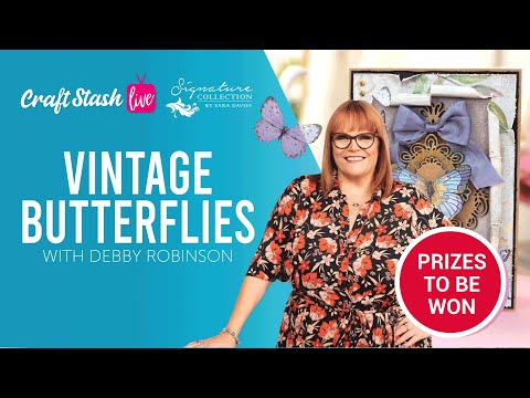 CraftStash LIVE - BRAND NEW Crafter's Companion Vintage Butterflies