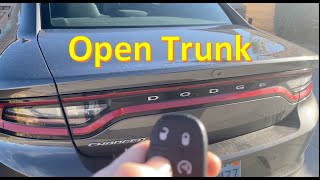 Dodge Charger 4 ways How to OPEN Trunk rear hatch Key Button Dash + Mystery 2011-2023 Pop the Trunk