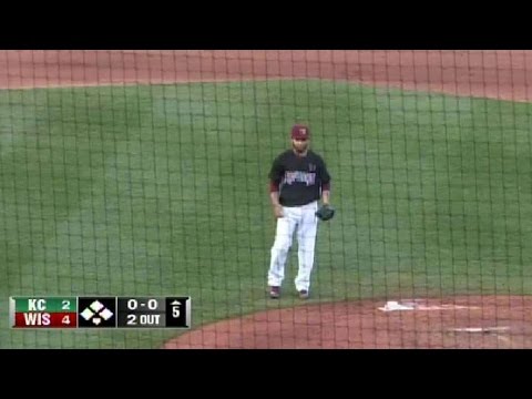 Wisconsin's Diplan fans seventh batter