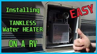 Tankless Water Heater install // Camper Van Life must have // BEST Rv Upgrade