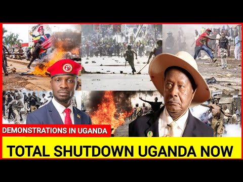 happening now live! Heavy demonstrations rocks in Uganda as Museveni plans to be declared winner