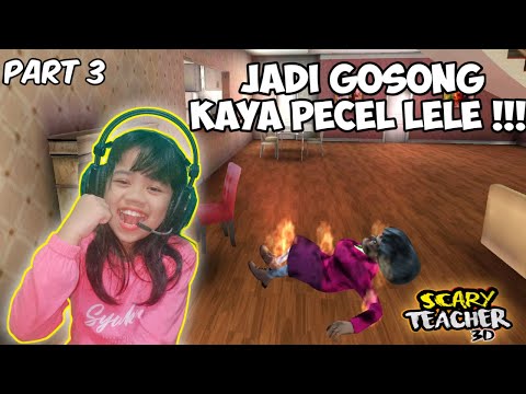 WORKING WITH THE TEACHER AGAIN UNTIL IT'S BURNED SCARY TEACHER 3D INDONESIA PART 3