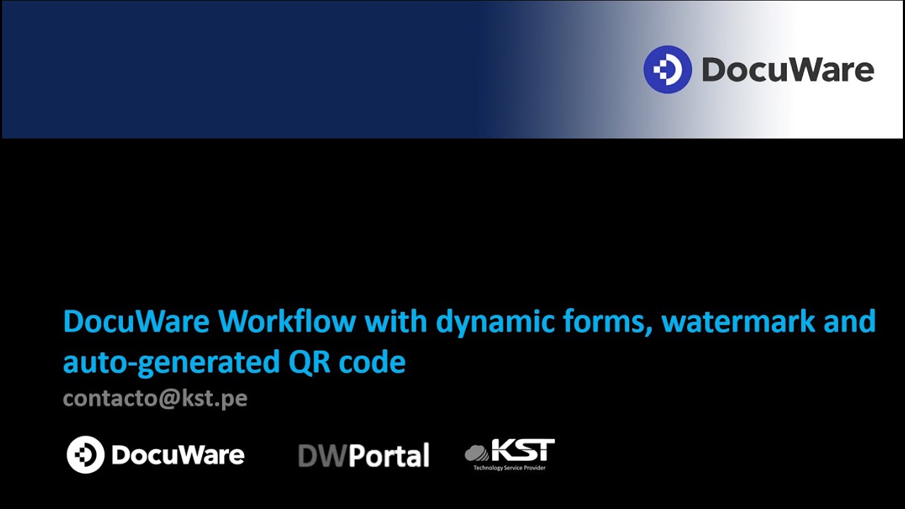 DocuWare Workflow with dynamic forms, watermark and auto generated QR code