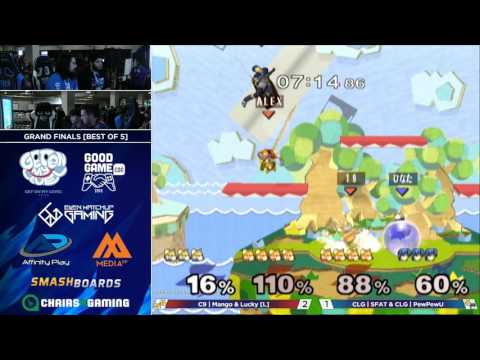 CLG SFAT & PewPewU (Fox & Marth) vs Lucky & Mang0 (Fox & Fox) - GOML2016 - SSBM Doubles GFs