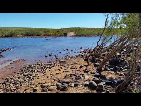 FoxRoo - Frankie crossing Pentecost River (on Gibb River Road, Kimberly)