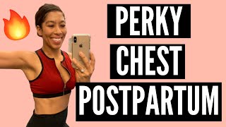 PERKY CHEST POSTPARTUM WORKOUT - 9 MINUTES | NATURAL BOOB LIFT AFTER BREASTFEEDING | JADE SHAW