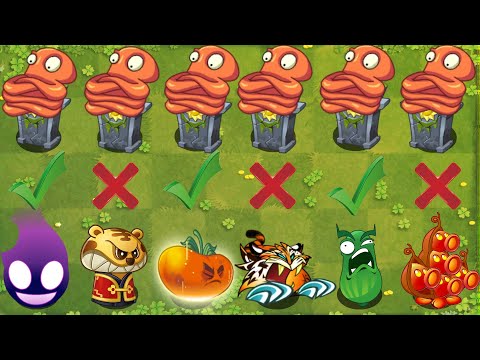 Pvz 2 Challenge - All Plants Use 1 Plant Food VS 99 Octopus & GravaStones - Who Will Win ？