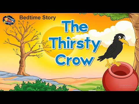 The Thirsty Crow Story in English | Clever Crow Story | Moral Stories for Kids | Learning Booster