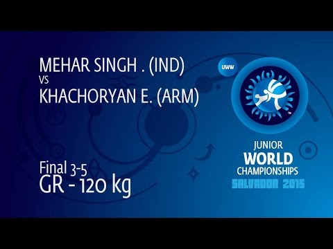 BRONZE GR - 120 kg: E. KHACHATRYAN (ARM) df. . MEHAR SINGH (IND) by TF, 12-3