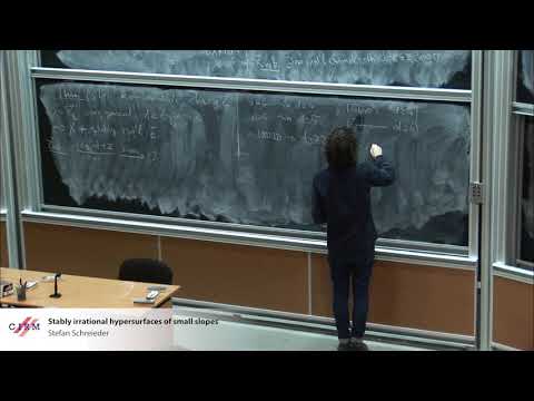 Stefan Schreieder: Stably irrational hypersurfaces of small slopes