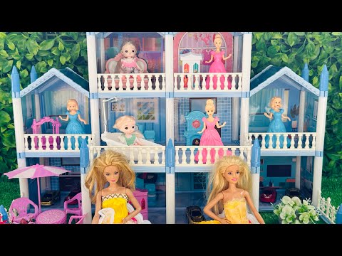 unboxing princess castle trouble with twin sister#unboxing #5dolls 