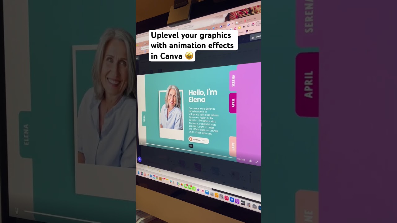 How to uplevel your team intro slides and graphics with motion effect animation in Canva #canvatips