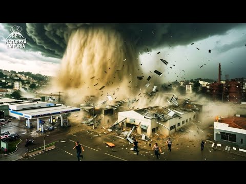 Microexplosão causa DESTRUIÇÃO em SC - POSTO ATINGIDO e EMPRESA DESABA!