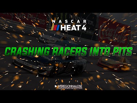 CRASHING Nascar Heat 4 Racers into the Pits for BIG LAUGHS!