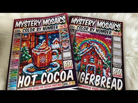 Christmas | Mystery Mosaics Color By Number Coloring Books | Pipo Pixel | Flip Through