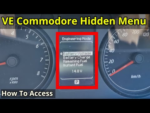 VE Commodore - Hidden Menu  (Coolant Temp, Battery Voltage, Throttle Position)