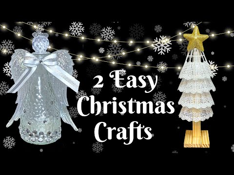 Easy Christmas Craft | Dollar Tree Glass Bottle Angel | Dollar Tree Christmas Crafts