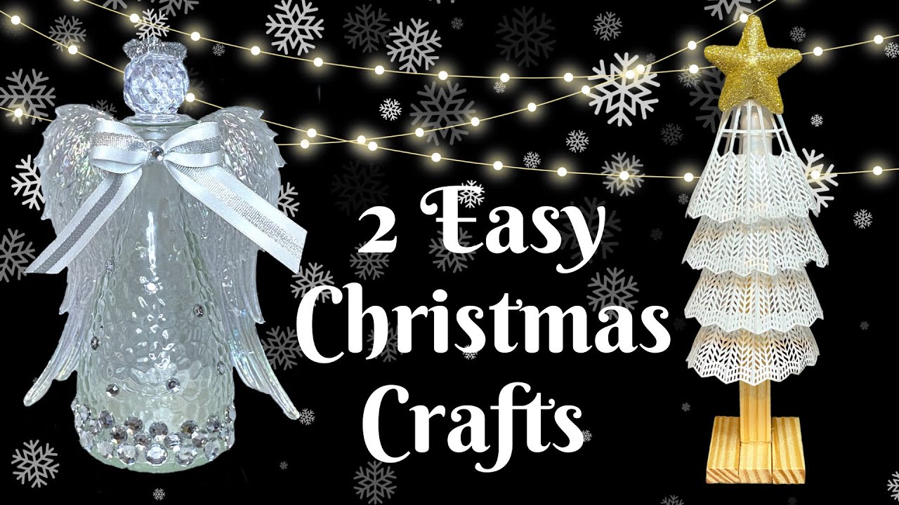 Easy Christmas Craft | Dollar Tree Glass Bottle Angel | Dollar Tree Christmas Crafts