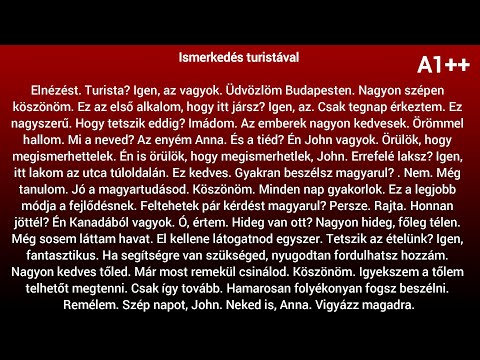 Slow Reading in Hungarian A++ / (HU/EN subtitles)  -  Ismerkedés turistával