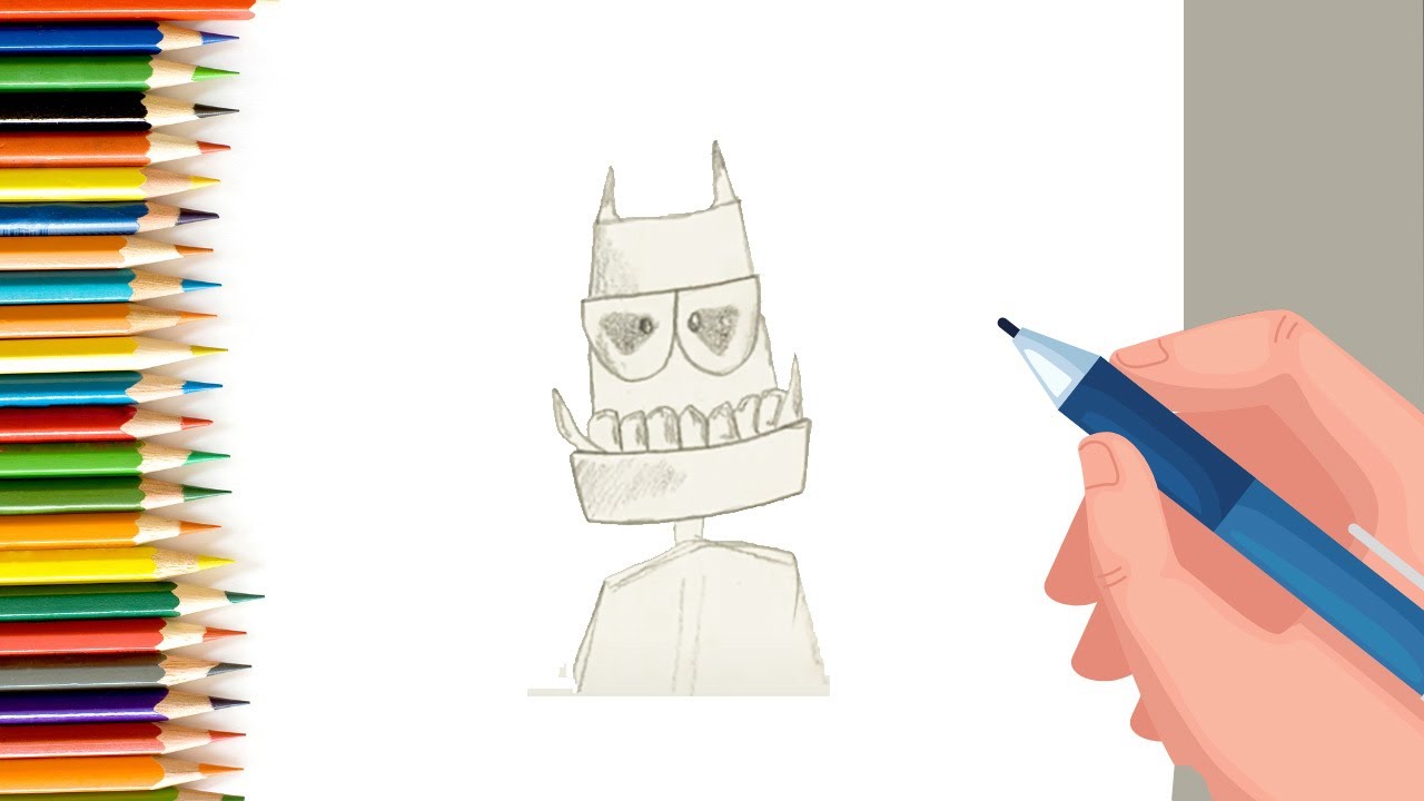 How to draw monster with pencil sketching for Kids
