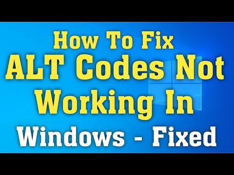 How To Fix ALT Codes Not Working Problem Windows 10/8/7 || Solve ALT Codes Not Working