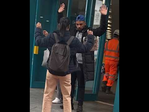 Checking random people outside shops and buses😀