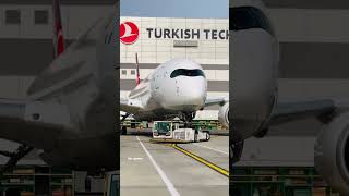 Türk Hava Yolları Airbus A350 İstanbul Havalimanı’nda taksi yapıyor