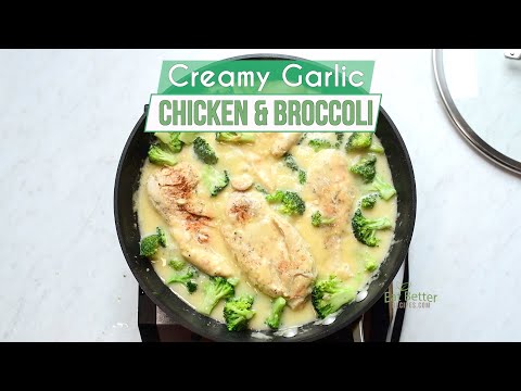 Skillet Creamy Garlic Chicken & Broccoli - Easy Keto & Awesome