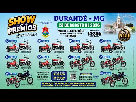 Show de prêmios - Em Prol Da Paróquia de São Sebastião, Durandé - MG